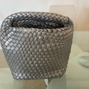 Woven Silver Handbag